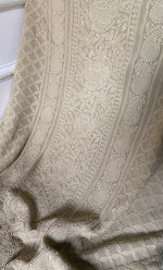 将图像加载到图库查看器中, Women's Lakhnavi Handcrafted Viscose Georgette Unstitched Chikankari Full Suit Material - HONC0319629