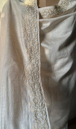 Load image into Gallery viewer, Women's Lakhnavi Handcrafted Munga Silk Chikankari Dupatta - HONC0252236