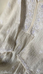 Load image into Gallery viewer, Women's Lakhnavi Handcrafted Mul Chanderi Semi - Stitched Kurta And Dupatta Set - HONC0233893