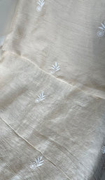 Load image into Gallery viewer, Women's Lakhnavi Handcrafted Munga Silk Chikankari Kurta And Dupatta Set- HONC0259741