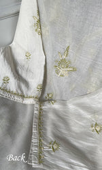 Load image into Gallery viewer, Women's Lakhnavi Handcrafted Chanderi Silki Semi - Stitched Kurta And Dupatta Set - HONC0314232