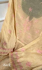 Load image into Gallery viewer, Women's Lakhnavi Handcrafted Mul Chanderi Semi-Stitched Kurta And Dupatta Set - HONC0284708