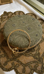 Load image into Gallery viewer, Elegant Floral Chikankari Handle Clutch - HONC0313574