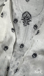 将图像加载到图库查看器中, Saziya Women's Lakhnavi Handcrafted Mul Chanderi Semi - Stitched Kurta And Dupatta Set - HONC0253601