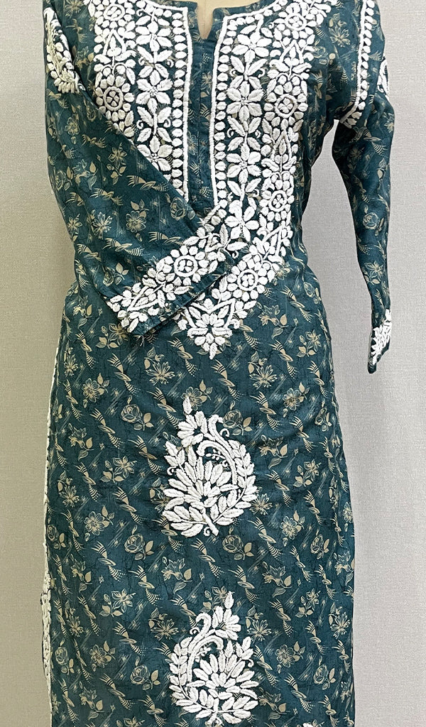 Aisha Women's Lucknowi Handcrafted Muslin Chikankari Kurti - HONC0174574