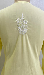 Load image into Gallery viewer, Aarzu Women's Lucknowi Handcrafted Cotton Chikankari Kurti- HONC0138278