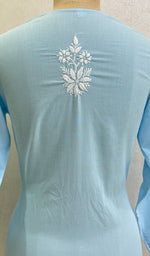 Load image into Gallery viewer, Aarzu Women's Lucknowi Handcrafted Cotton Chikankari Kurti- HONC0148322