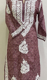 将图像加载到图库查看器中, Aisha Women's Lucknowi Handcrafted Muslin Chikankari Kurti - HONC0174529