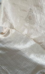 将图像加载到图库查看器中, Lucknowi Handcrafted Munga Silk Chikankari Unstitched Men's Kurta Fabric - HONC0282779