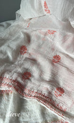 Load image into Gallery viewer, Women's Lakhnavi Handcrafted Mul Chanderi Unstitched Kurta And Dupatta Set- HONC0278928