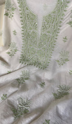 Load image into Gallery viewer, Women's Lakhnavi Handcrafted Mul Chanderi Kurta And Dupatta Set - HONC0257359