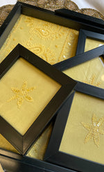 Load image into Gallery viewer, Chikankari Tray with Four Coasters - HONCO254711