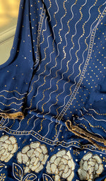 将图像加载到图库查看器中, Women's Lakhnavi Handcrafted Viscose Georgette Chikankari Full Suit Material - HONC0233301