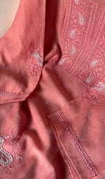 Load image into Gallery viewer, Women's Lakhnavi Handcrafted Mul Chanderi Semi - Stitched Kurta And Dupatta Set - HONC0243877