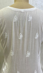 Load image into Gallery viewer, Women's Lucknowi Handcrafted Mul Cotton Chikankari Kurti- HONC0154921