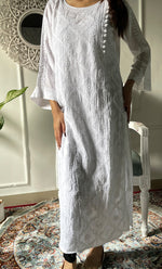 Load image into Gallery viewer, Women's Lucknowi Handcrafted Cotton Chikankari Kurti - HONC0330067