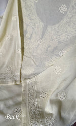 将图像加载到图库查看器中, Women's Lakhnavi Handcrafted  Cotton Semi -Stitched Kurta And Dupatta Set - HONC0306464