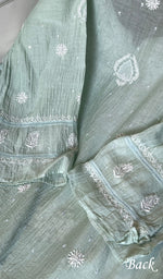 将图像加载到图库查看器中, Women's Lakhnavi Handcrafted Mul Chanderi Semi - Stitched Kurta And Dupatta Set - HONC0282244