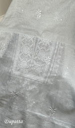 Load image into Gallery viewer, Women's Lakhnavi Handcrafted Mul Chanderi Unstitched Kurta And Dupatta Set - HONC0266907
