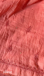 Load image into Gallery viewer, Women's Lakhnavi Handcrafted Unstitched Mul Chanderi Chikankari Full Suit Material - HONC0282291