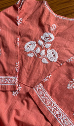 将图像加载到图库查看器中, Women's Lucknowi Handcrafted Cotton Chikankari Kurti - HONC0301064