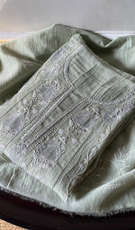 Load image into Gallery viewer, Laiba Women's Lakhnavi Handcrafted Mul Chanderi Semi - Stitched Anarkali And Dupatta Set - HONC0275212