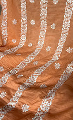 将图像加载到图库查看器中, Afsana Women's Lucknowi Handcrafted Kota Cotton Chikankari Unstitched Kurta And Dupatta Set - HONC0312643
