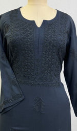 Load image into Gallery viewer, Women's Lucknowi Handcrafted Cotton Chikankari Kurti - HONC0232213