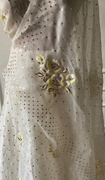 Load image into Gallery viewer, Women's Lakhnavi Handcrafted Bridal Pure Organza Silk Chikankari Lehenga Set - HONC0360858