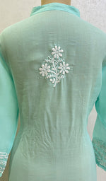 Load image into Gallery viewer, Women's Lucknowi Handcrafted Mul Cotton Chikankari Kurti-HONC0148414