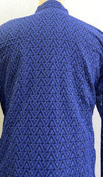 将图像加载到图库查看器中, Men's Faux-Georgette Hakoba Kurta - HONC0186483