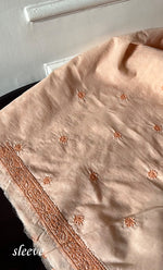 将图像加载到图库查看器中, Lucknowi Handcrafted Cotton Chikankari Unstitched Men's Kurta Fabric - HONC0289827