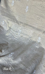 将图像加载到图库查看器中, Women's Lakhnavi Handcrafted Tissue Chanderi Unstitched Kurta And Dupatta Set - HONC0284695