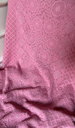Load image into Gallery viewer, Women's Lucknowi Handcrafted Viscose Georgette Unstitched Chikankari Suit Material - HONC0319623