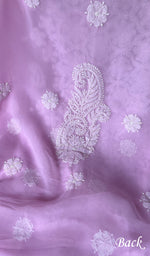 Load image into Gallery viewer, Women's Lucknowi Handcrafted Faux-Georgette Chikankari Suit Material - HONC0274415
