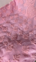 Load image into Gallery viewer, Laila Women's Lucknowi Handcrafted Faux-Georgette Unstitched Chikankari Suit Material - HONC0347504