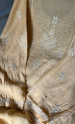 Load image into Gallery viewer, Women's Lakhnavi Handcrafted Mul chanderi Semi -Stitched Kurta And Dupatta Set - HONC0284743