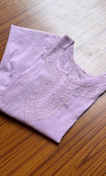 Load image into Gallery viewer, Women's Lakhnavi Handcrafted Cotton Chikankari Top - HONC0214059