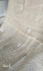 Load image into Gallery viewer, Women's Lakhnavi Handcrafted Munga Silk Chikankari Kurta And Dupatta Set- HONC0283182