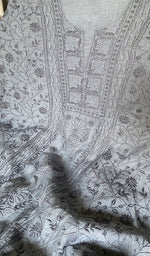 Load image into Gallery viewer, Aseel Women's Lakhnavi Handcrafted Mul Chanderi Unstitched Chikankari Full Suit - HONC0342155