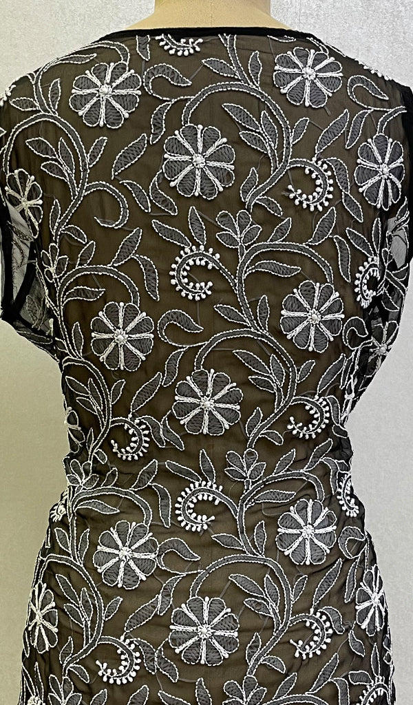 Women's Lucknowi Handcrafted Faux-Georgette Chikankari Top- HONC0140438