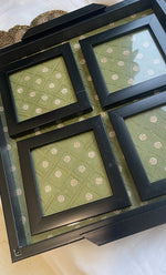 Load image into Gallery viewer, Chikankari Tray with Four Coasters - HONCO295536