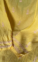 Load image into Gallery viewer, Women's Lakhnavi Handcrafted Mul Chanderi Semi - Stitched Anarkali And Dupatta Set - HONC0296488