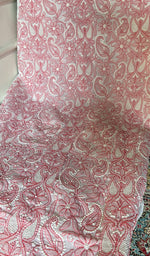 Load image into Gallery viewer, Women's Lakhnavi Handcrafted Cotton Unstitched Chikankari Suit Material - HONC0354984