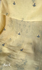 将图像加载到图库查看器中, Women's Lakhnavi Handcrafted Mul Chanderi Unstitched Chikankari Full Suit Material - HONC0323589