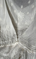 Load image into Gallery viewer, Women's Lakhnavi Handcrafted Mul Chanderi Semi - Stitched Angrakha And Dupatta Set- HONC0267145