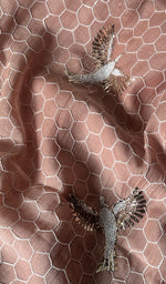 Load image into Gallery viewer, Haaniya Women's Lakhnavi Handcrafted Mul Chanderi Unstitched Kurta And Dupatta Set - HONC0260579