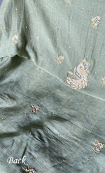 Load image into Gallery viewer, Women's Lakhnavi Handcrafted Mul Chanderi Unstitched Kurta And Dupatta Set- HONC0312987