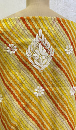 Load image into Gallery viewer, Women's Lucknowi Handcrafted Printed Kota Cotton Chikankari Unstitched Kurti Fabric -HONC0157622