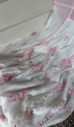 Load image into Gallery viewer, Women's Lakhnavi Handcrafted Mul Chanderi Semi - Stitchd Kurta And Dupatta Set - HONC0322120